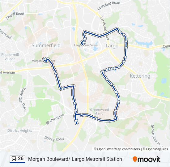 26 bus Line Map