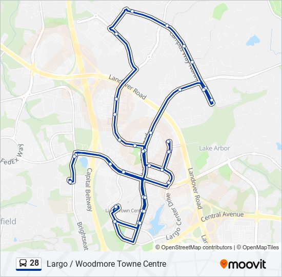 Mapa de 28 de autobús