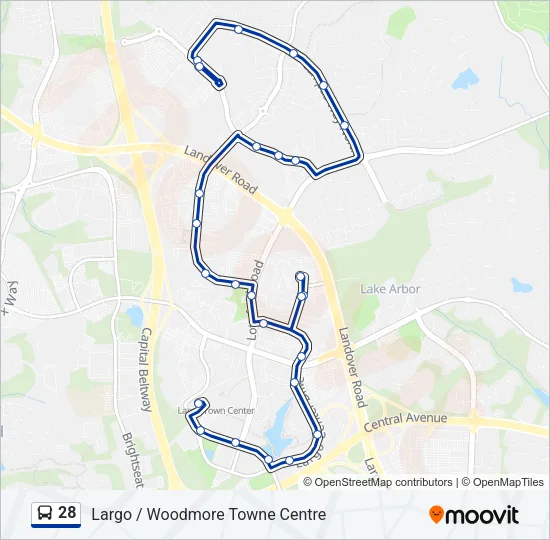 28 Bus Line Map