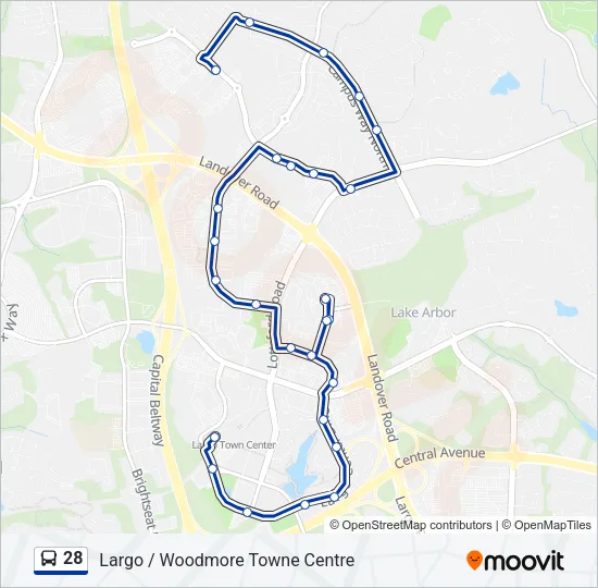 28 Bus Line Map