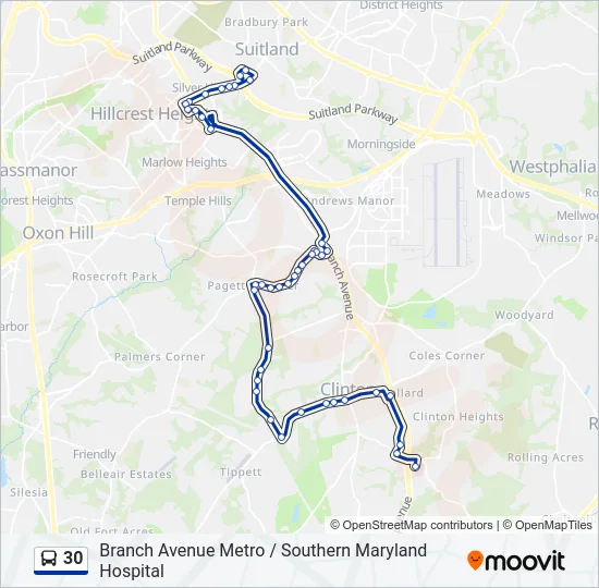 30 Bus Line Map