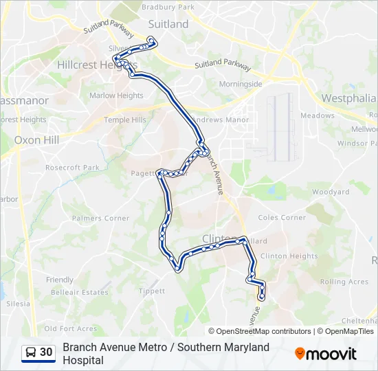 30 Bus Line Map