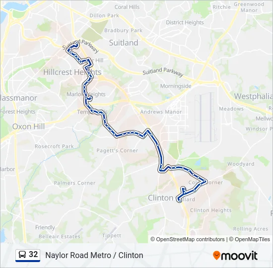 32 Bus Line Map