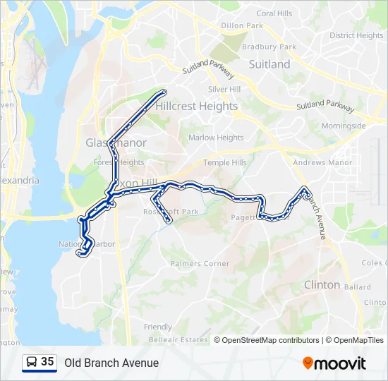 35 Bus Line Map