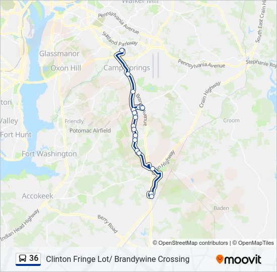 36 Bus Line Map