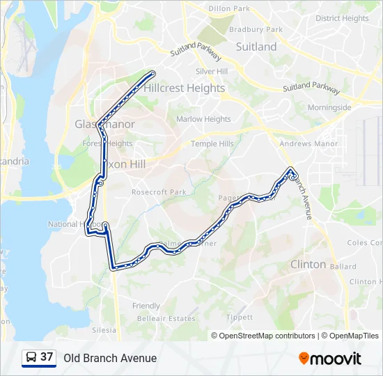 37 Bus Line Map