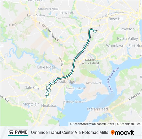 Potomac Mills Map Pdf Pwme Route: Schedules, Stops & Maps - Omniride Transit Center Via Potomac  Mills (Updated)