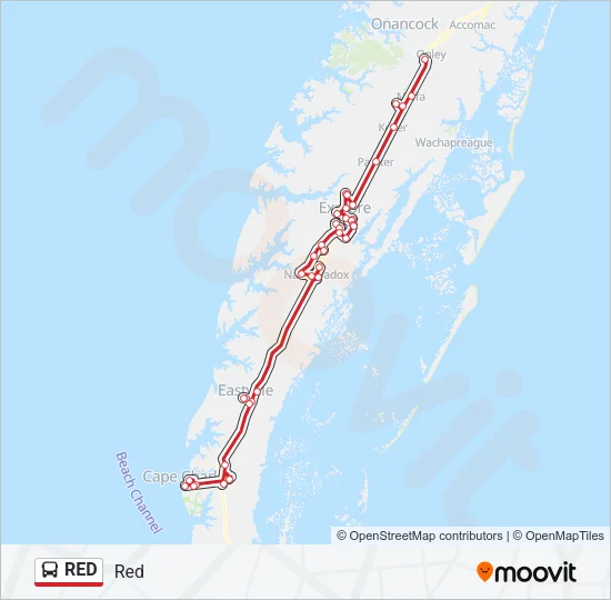 RED Bus Line Map