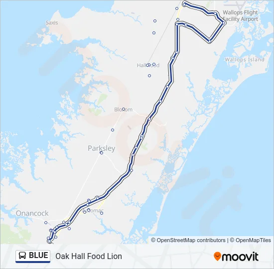 BLUE Bus Line Map