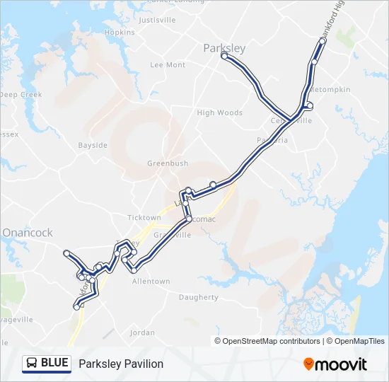 BLUE Bus Line Map