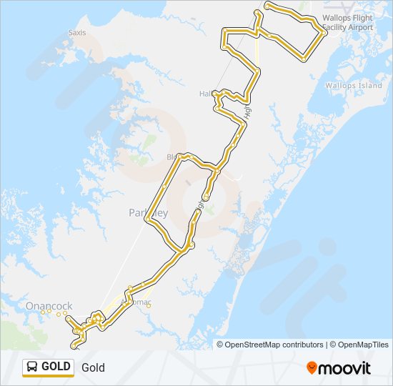 GOLD Bus Line Map