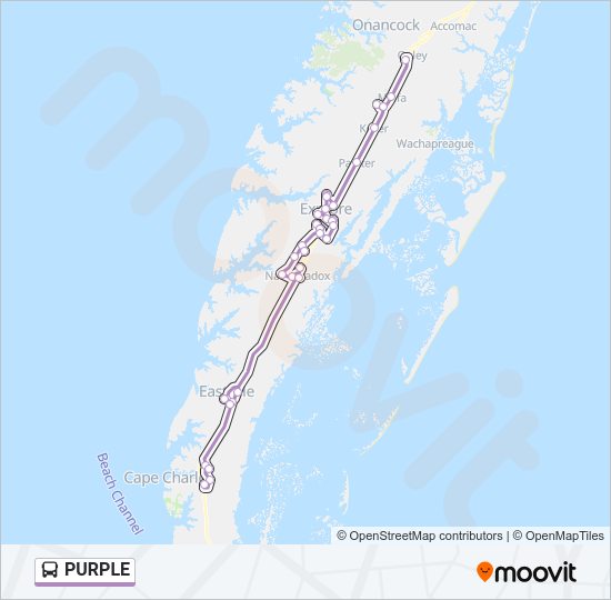 PURPLE Bus Line Map
