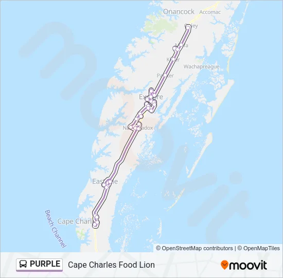 PURPLE Bus Line Map