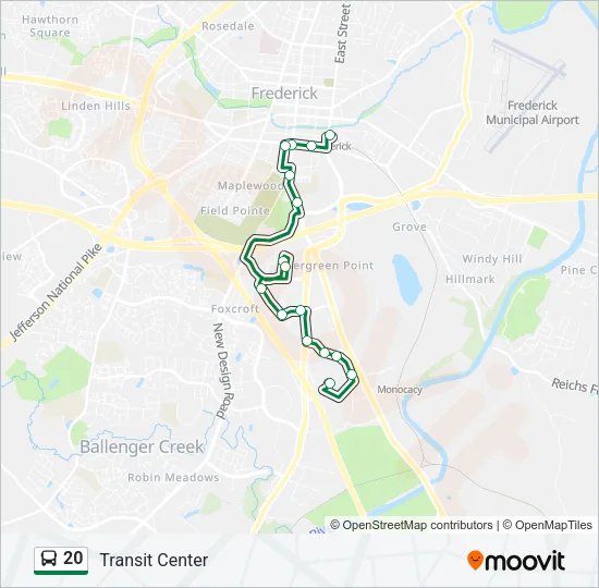 20 Bus Line Map