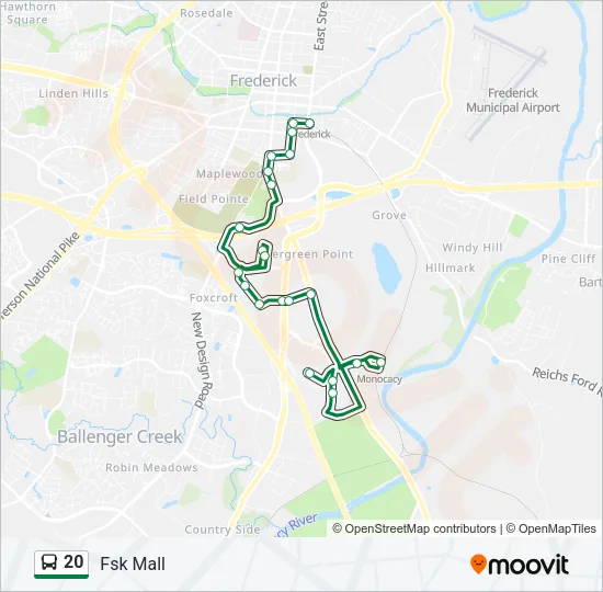 20 Bus Line Map