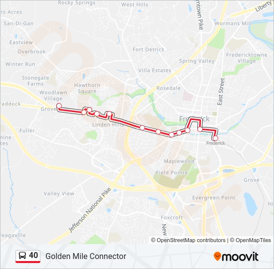 40 Bus Line Map
