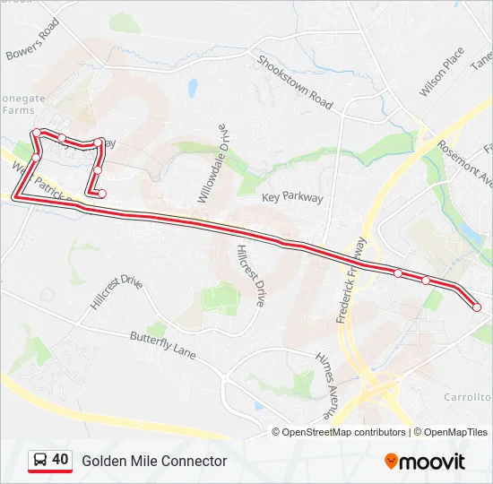 40 Bus Line Map