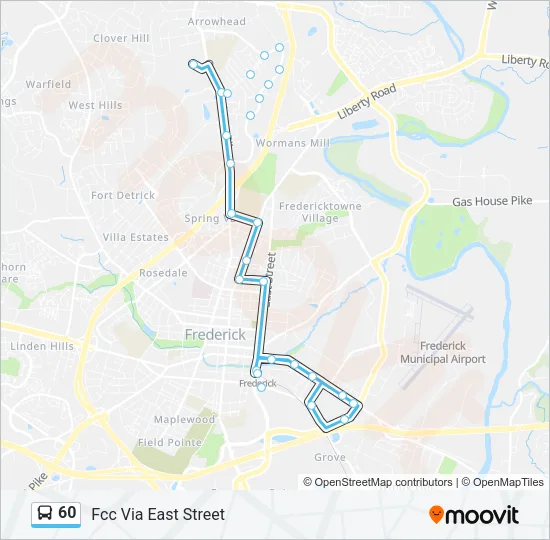 60 Bus Line Map