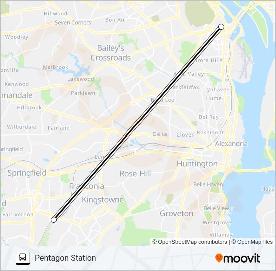 METRO STATION CLOSURE SHUTTLE Bus Line Map