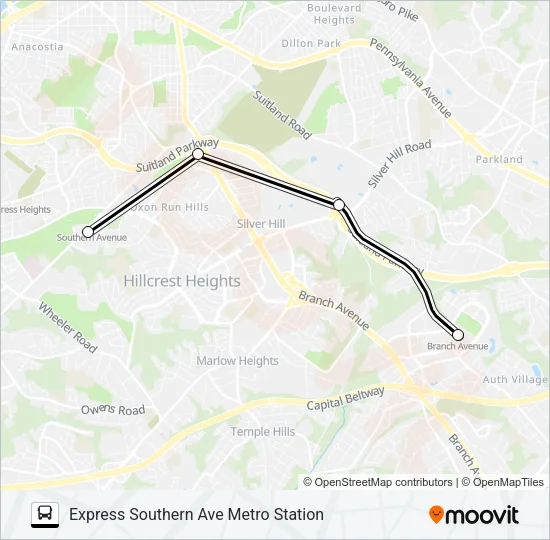 METRO STATION CLOSURE SHUTTLE Bus Line Map