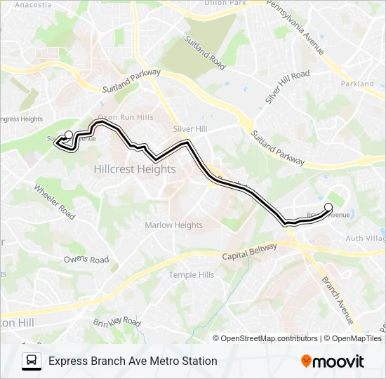 METRO STATION CLOSURE SHUTTLE Bus Line Map