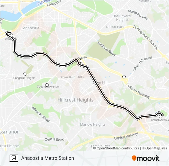 METRO STATION CLOSURE SHUTTLE Bus Line Map