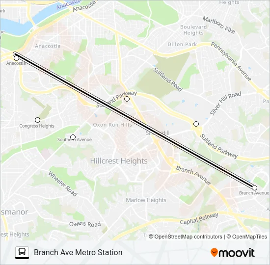 METRO STATION CLOSURE SHUTTLE Bus Line Map