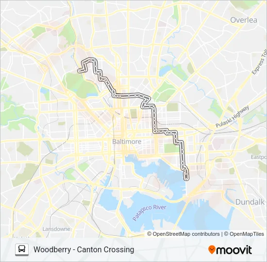 21 Bus Line Map