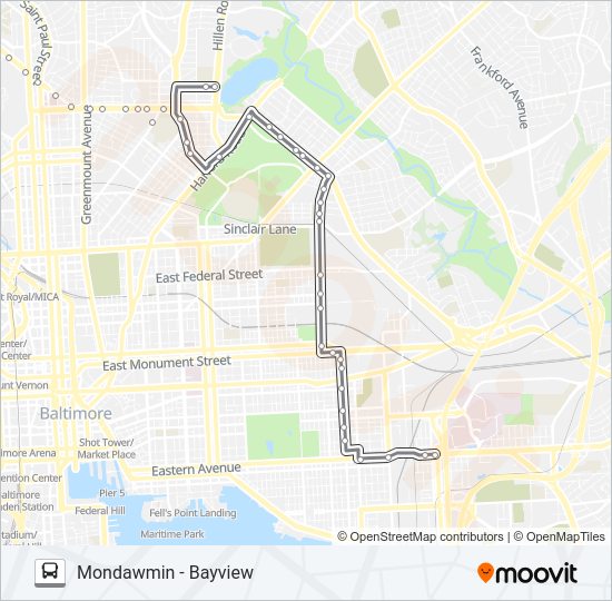 22 bus Line Map