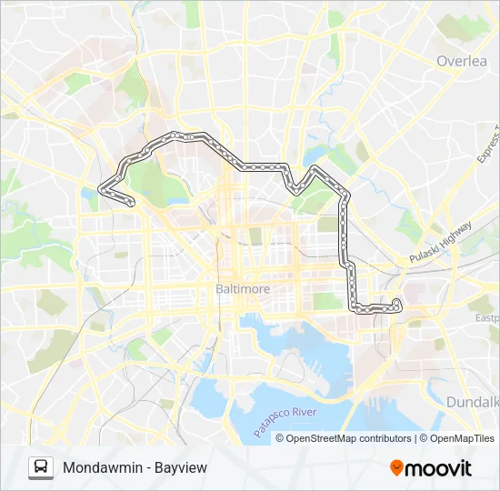 22 Bus Line Map