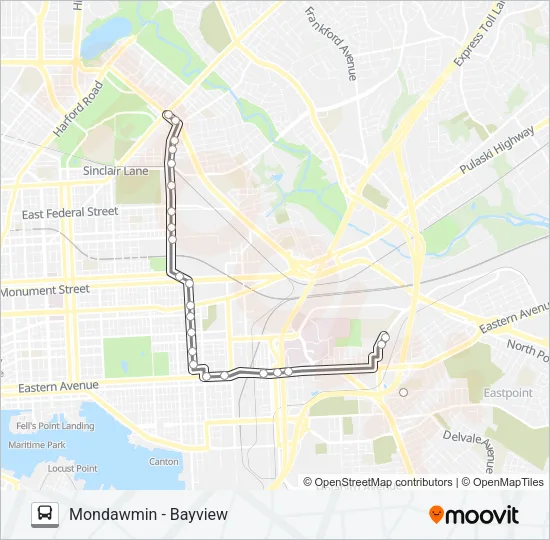 22 Bus Line Map