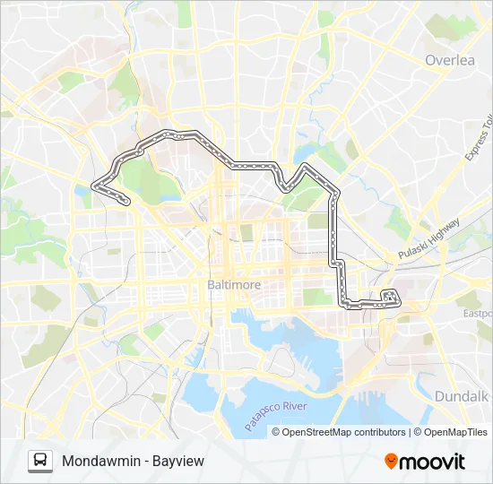 22 Bus Line Map