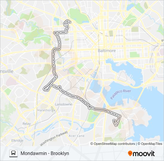 29 bus Line Map