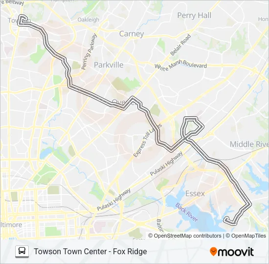 36 Bus Line Map