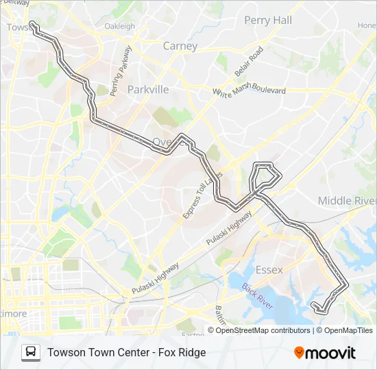 36 Bus Line Map