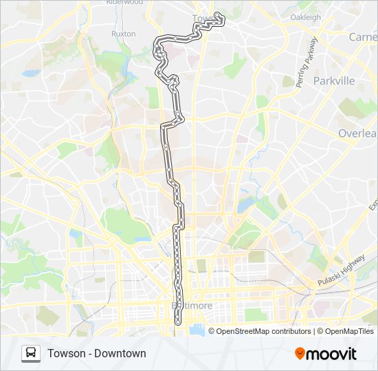 Mapa de 51 de autobús