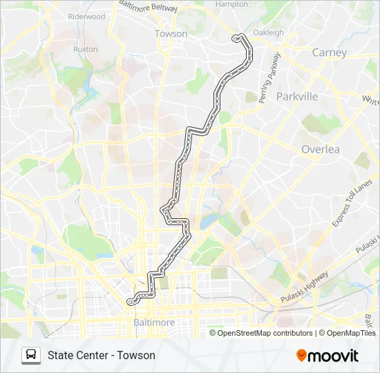 53 Bus Line Map