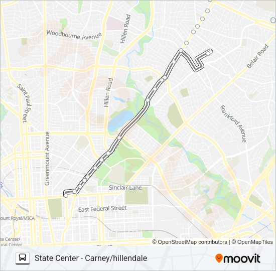 54 Bus Line Map