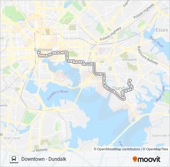 65 Bus Line Map