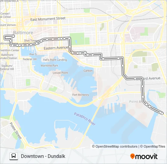 65 Bus Line Map