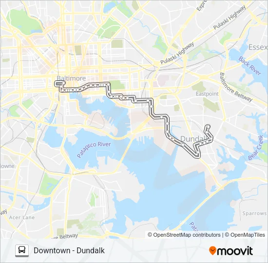 65 Bus Line Map