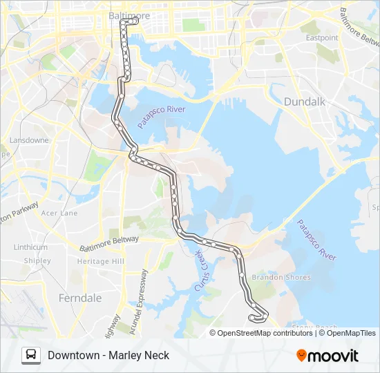67 Bus Line Map