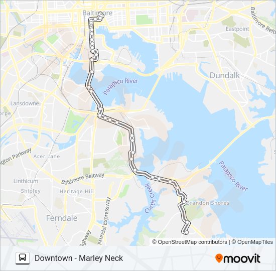 67 Bus Line Map