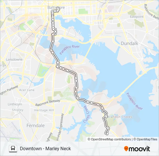 67 Bus Line Map