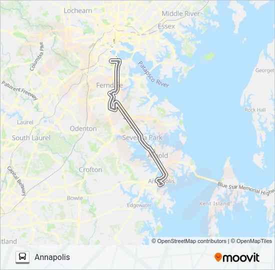 70 Bus Line Map