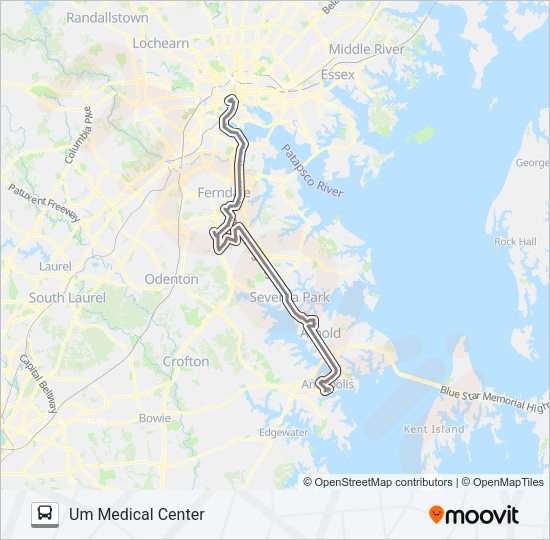 70 Bus Line Map