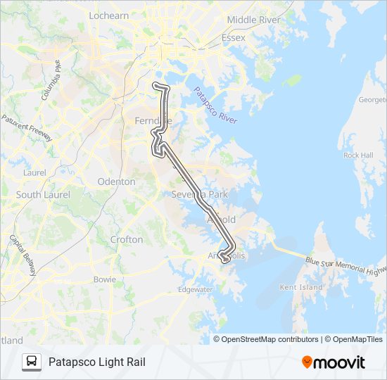 Ruta 70: horarios, paradas y mapas - Patapsco Light Rail (Actualizado)