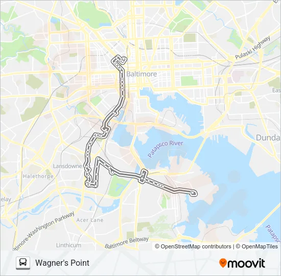 73 Bus Line Map