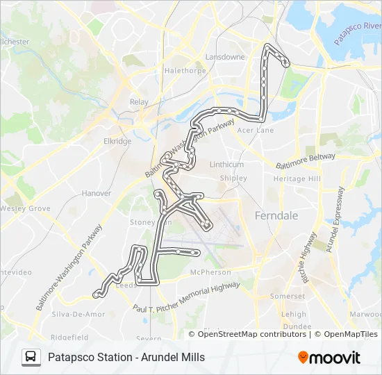 Map Of Arundel Mills 75 Route: Schedules, Stops & Maps - 75 Arundel Mills Shopping Center  (Updated)