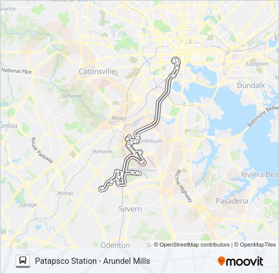 75 Bus Line Map